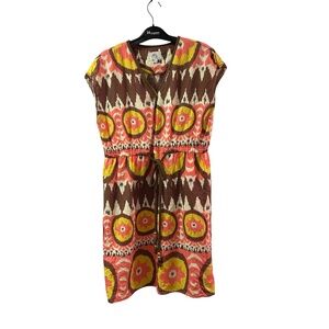 Women's Milly of New York 100% Linen V-Neck Dress Size 12